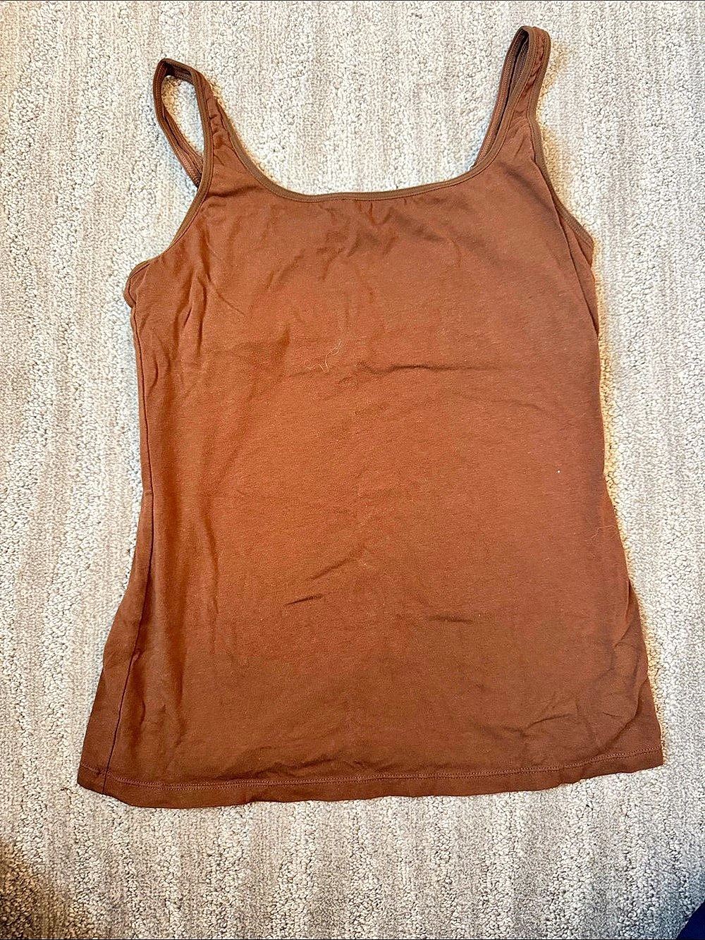 Brown Adjustable Strap Tank Top Size Medium